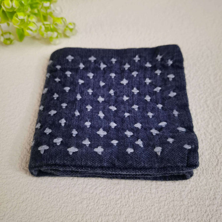 Three-Fold Cotton Tea Towel/Tea Mats/Boro Sashiko Embroidery/Tie-Dye/Cross Stitch/Indigo