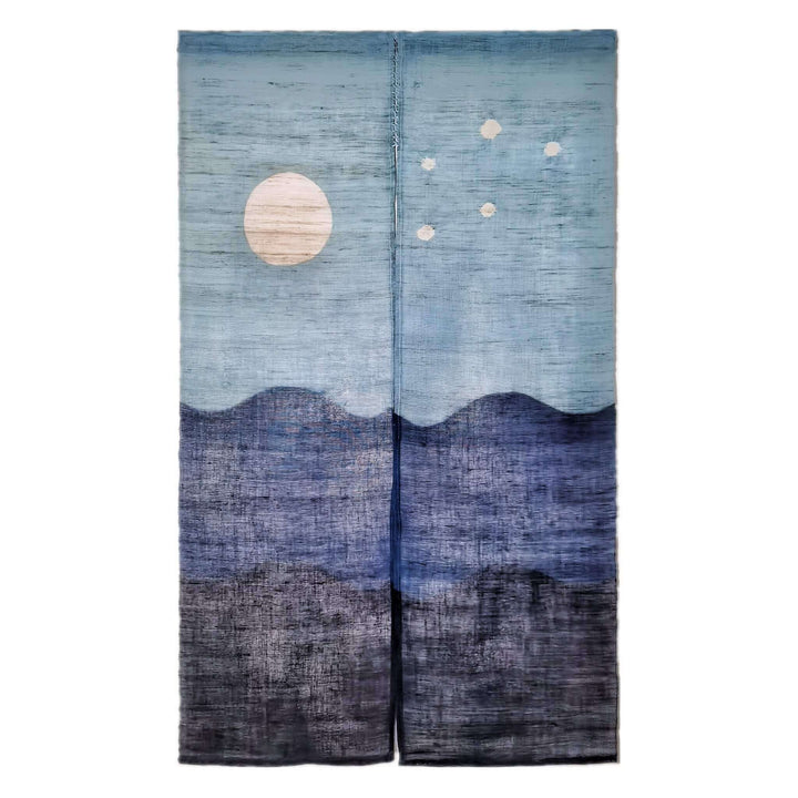 Starry Night Door Curtain, Shibori Tie-Dye Ramie あさ Noren