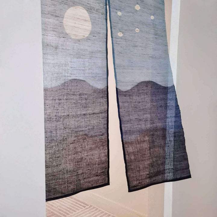 Japanese Noren Door Curtain, Starry Night